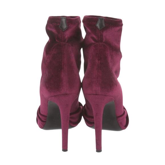 Giuseppe Zanotti Soft Velvet Bow Sock Ankle Boots Size 37 US 7 - Picture 7 of 11